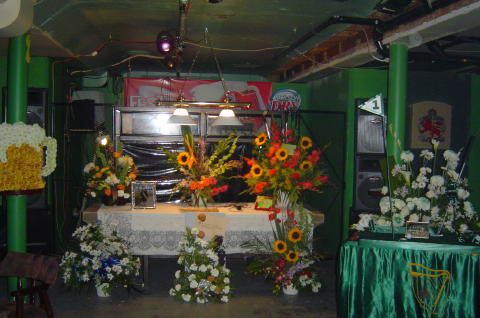 Floral Arrangement in Tartan Pub