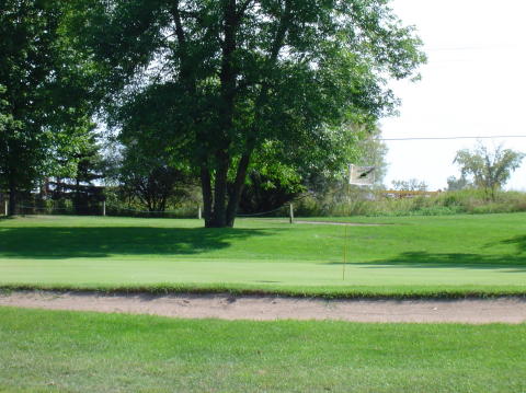 The 8th green on the Patriote