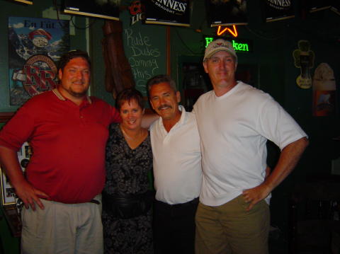 The winning team Mike Mike and Gary with Dianne