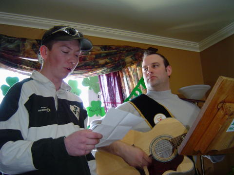 Brendan tries out a gaelic tune