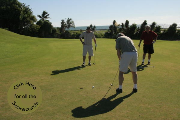 The first birdie - Maurice on the 5th hole.