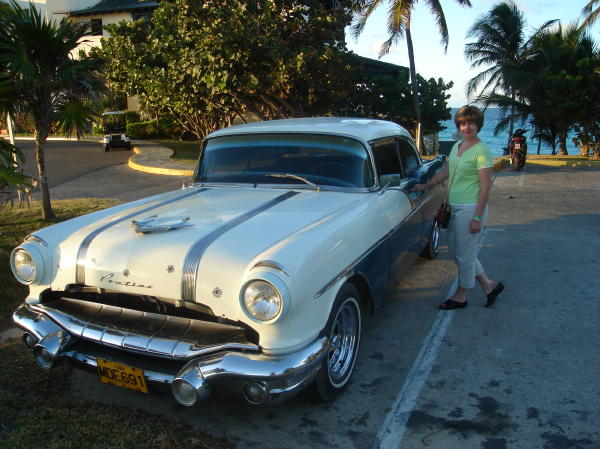 One of the old things still ticking in Cuba, and a car.
