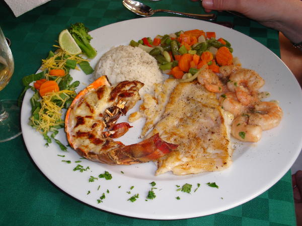 The meal on top of the Ambos Mundos Hotel