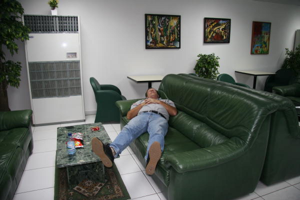 and relax before getting on the plane