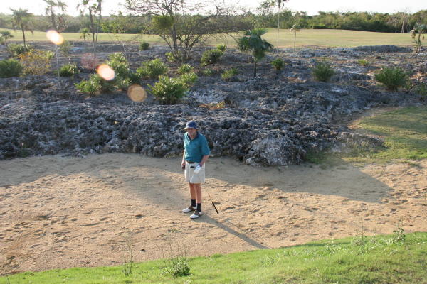 18th hole - a monster waste bunker that produced mostly unplayable lies