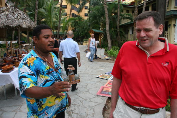 Ron refusing to pay $22 for two shot glasses and an empty rum bottle