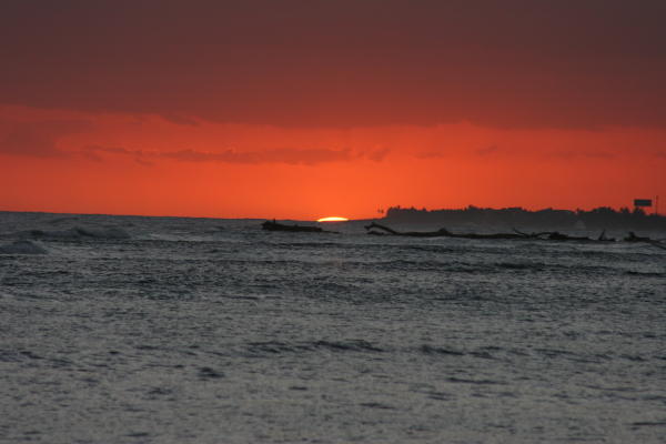 A final glimpse of the sun