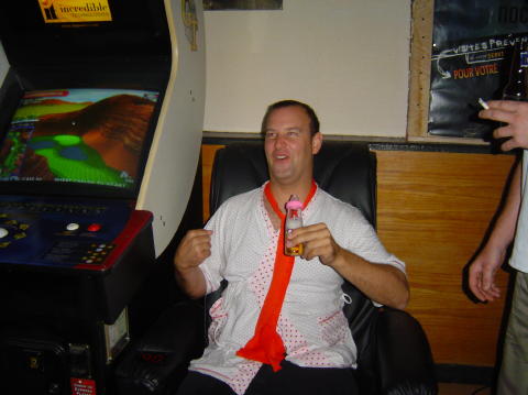 The loonie chair gets his first victim
